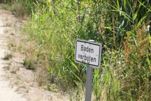 Schild Baden Verboten Mühlendorf-See Teltow