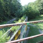 Stammbahnbrücke Kleinmachnow Blick auf Wand