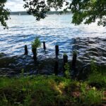 Wannsee Stegreste im Wasser